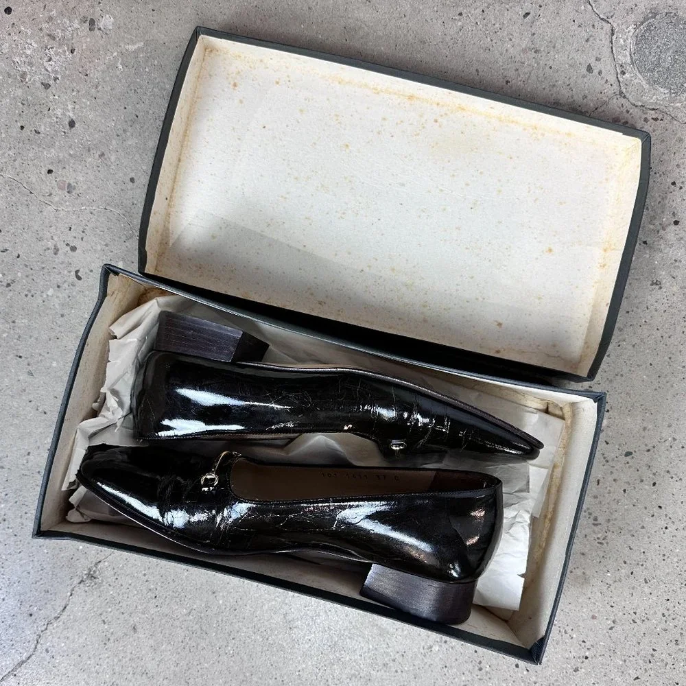 Vintage Gucci Patent Horsebit Loafers - Picture 11 of 11